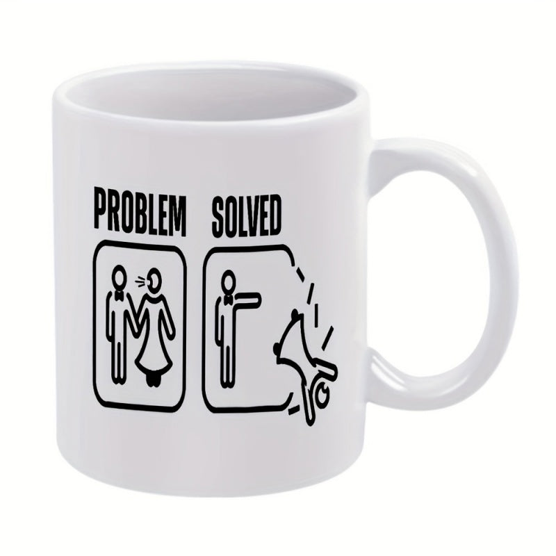 Tailorly White Ceramic 11 oz Mug - minimalist design