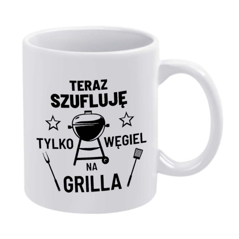 Tailorly White Ceramic 11 oz Mug - grill utensils humorous text