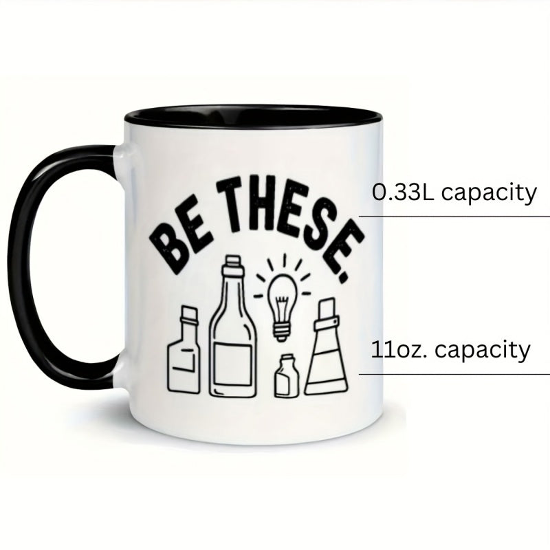 Tailorly Black Accent 11 oz Mug - lightbulb shape