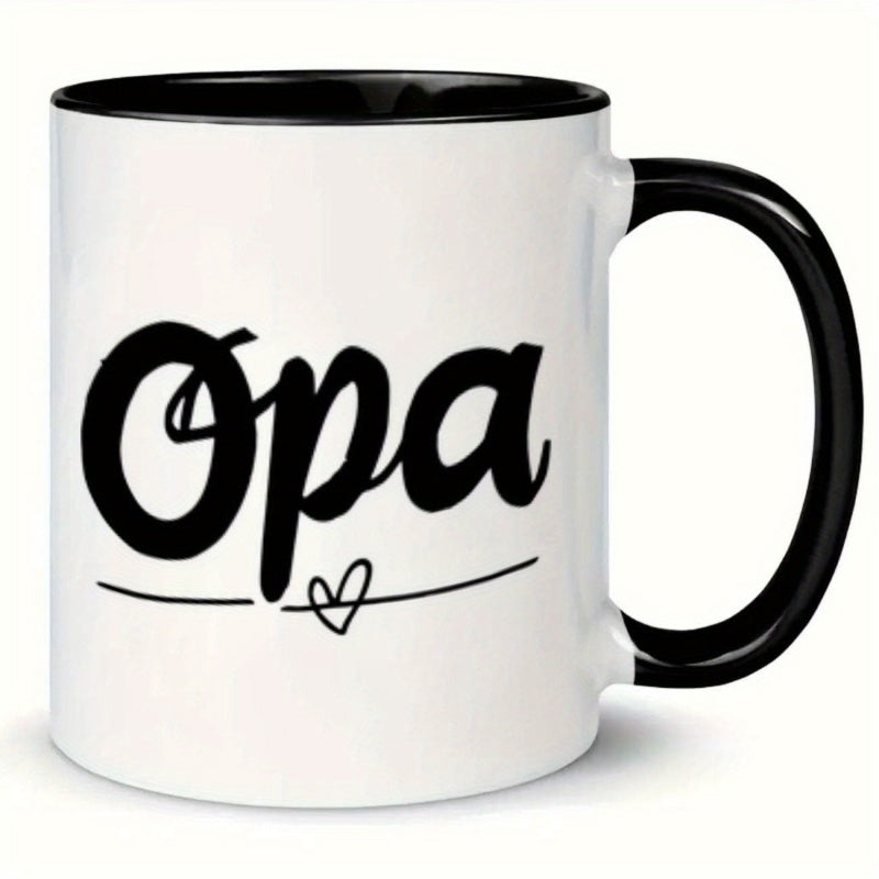 Tailorly Black Accent 11 oz Mug - opa heart