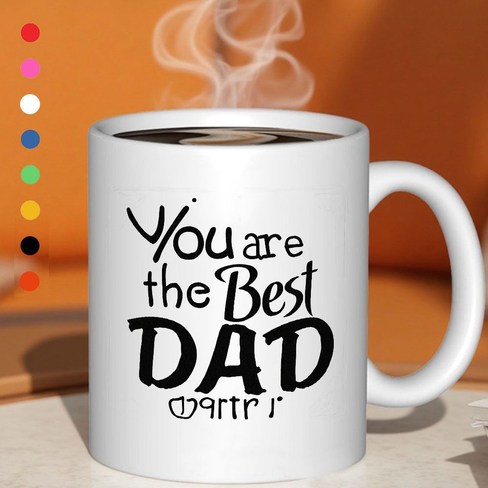 Tailorly White Ceramic 11 oz Mug - are the best dad