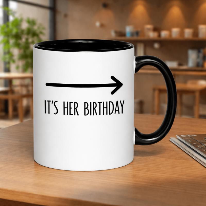 Tailorly Black Accent 11 oz Mug - arrow design