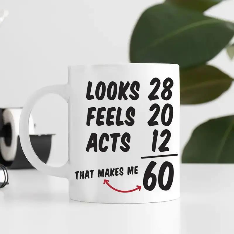 Tailorly White Ceramic 11 oz Mug - 28 20 12 milestone gift black text red graphics