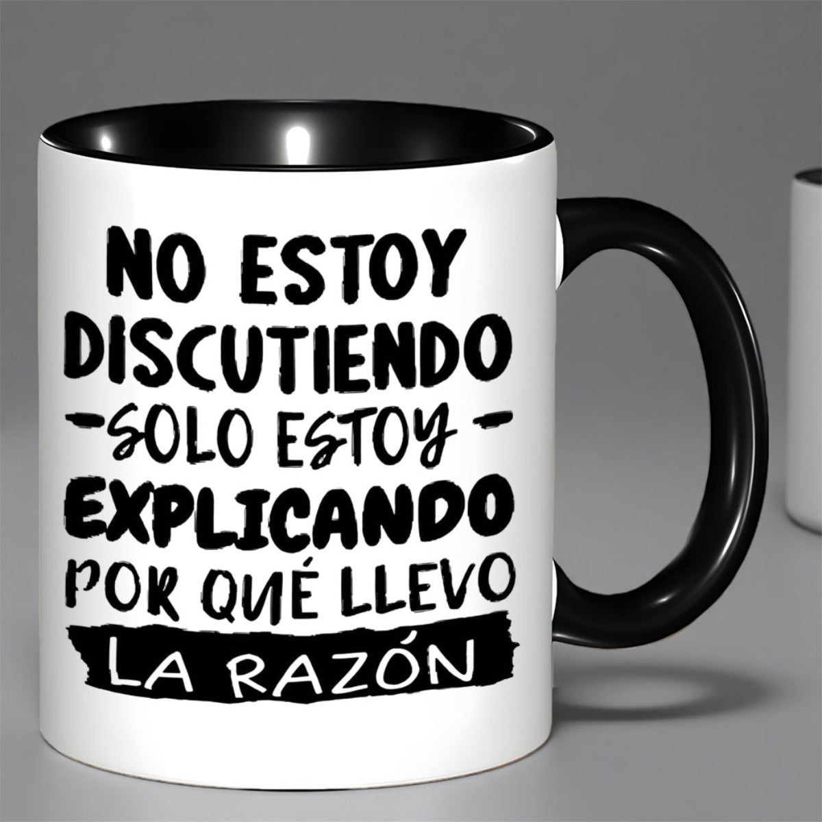 Tailorly Black Accent 11 oz Mug - humorous spanish text