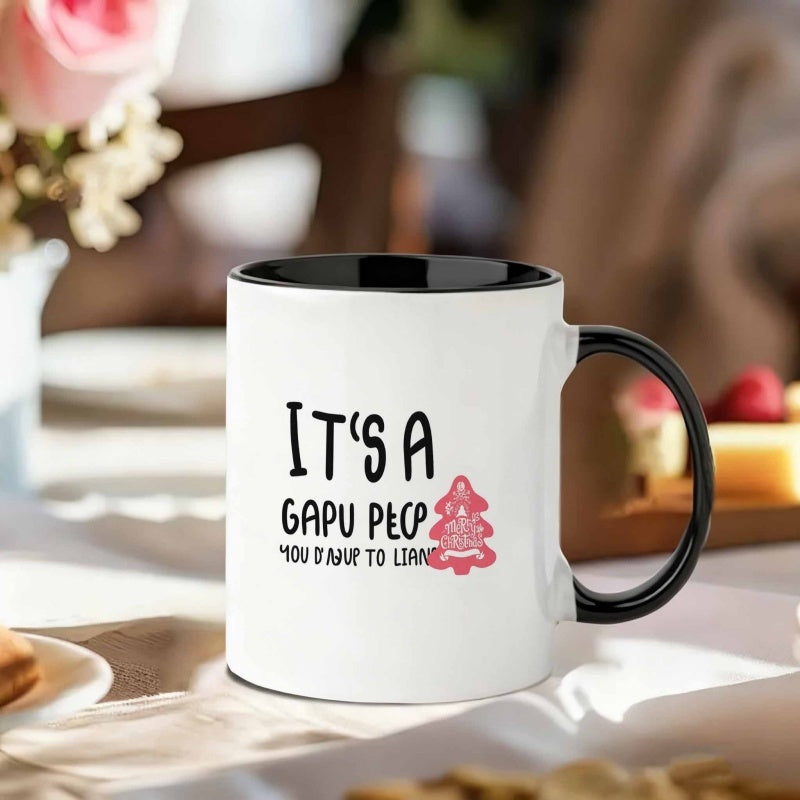 Tailorly Black Accent 11 oz Mug - christmas decor