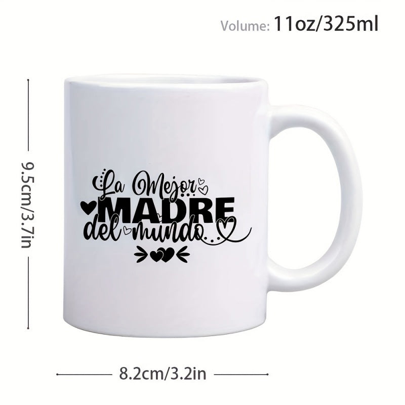 Tailorly White Ceramic 11 oz Mug - Japanese Calligraphy Zen Mindfulness Design