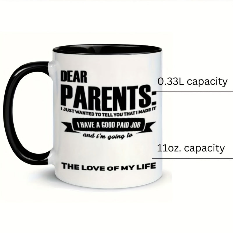Tailorly Black Accent 11 oz Mug - dear parents