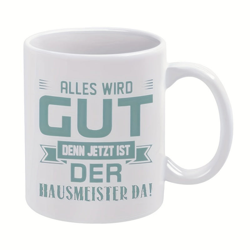Tailorly White Ceramic 11 oz Mug - funny text banner