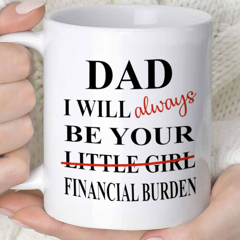 Tailorly White Ceramic 11 oz Mug - 1pc novelty dad little girl mug coffee cup juice cup 11oz360ml fun gift_be7f91b9db6241d69193a23557118603