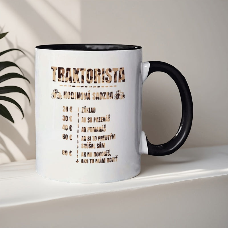 Tailorly Black Accent 11 oz Mug - 1pc tractorist codinova humorous ceramic mug for restaurant and business 11oz 360ml coffee cup for beverages thermal