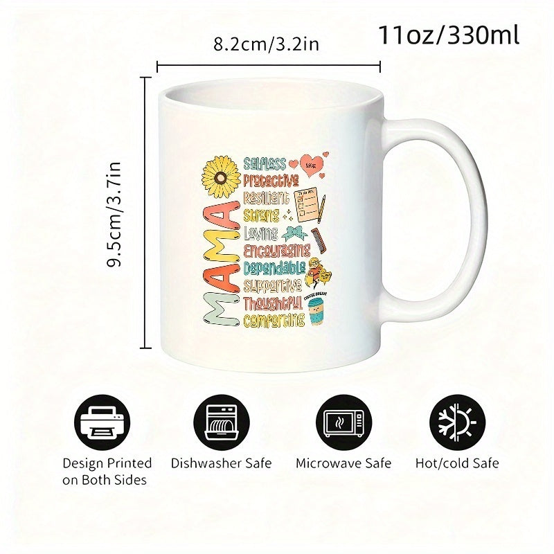 Tailorly White Ceramic 11 oz Mug - strong footprints