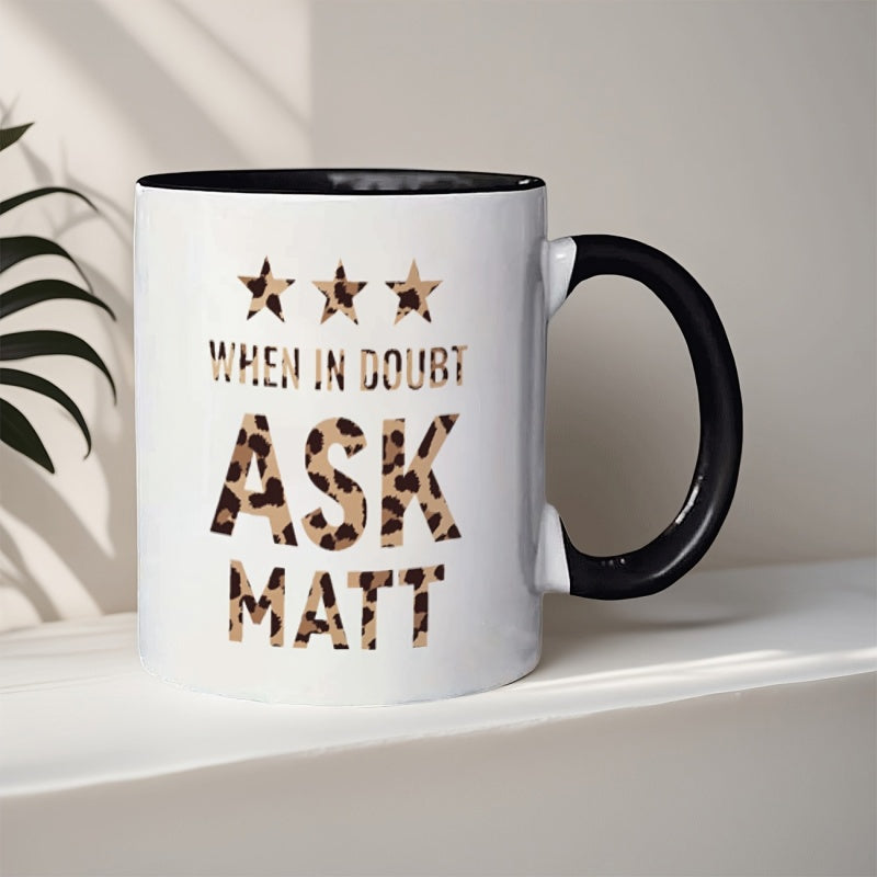 Tailorly Black Accent 11 oz Mug - 1pc ask matt 11oz ceramic coffee mug for restaurant and business ideal gift for termos termicos frio y caliente