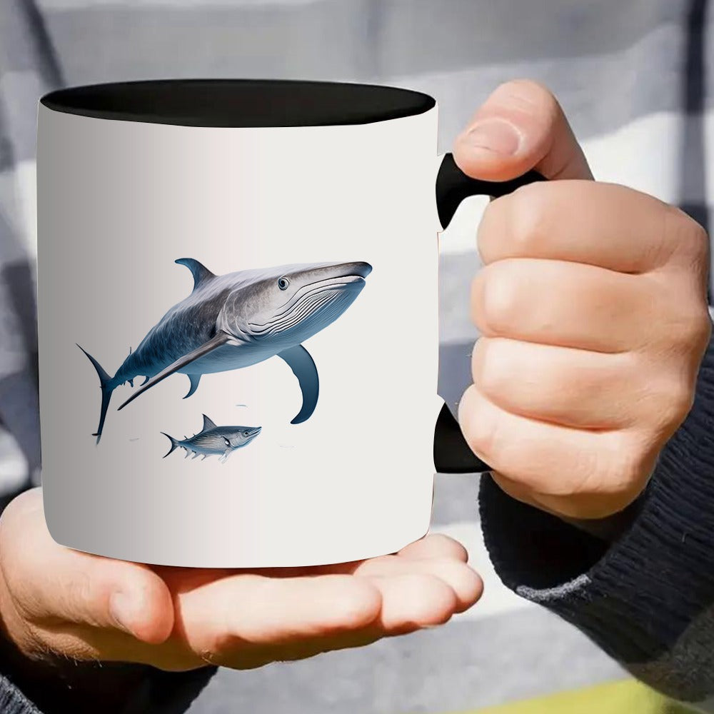 Tailorly Black Accent 11 oz Mug - ocean themed design