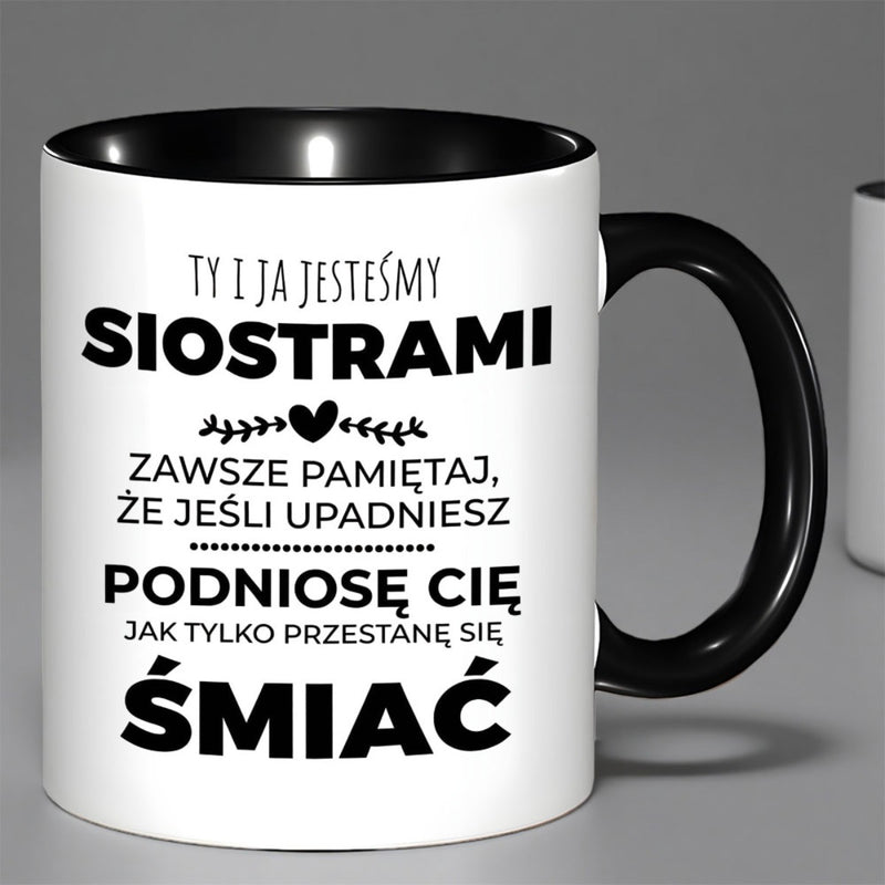 Tailorly Black Accent 11 oz Mug - a perfect gift for sisters suitable for any occasion ideal as a keepsake from a brother or sister for birthd