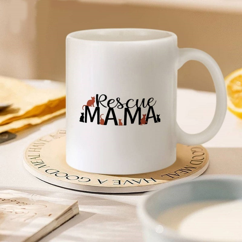 Tailorly White Ceramic 11 oz Mug - cartoon design