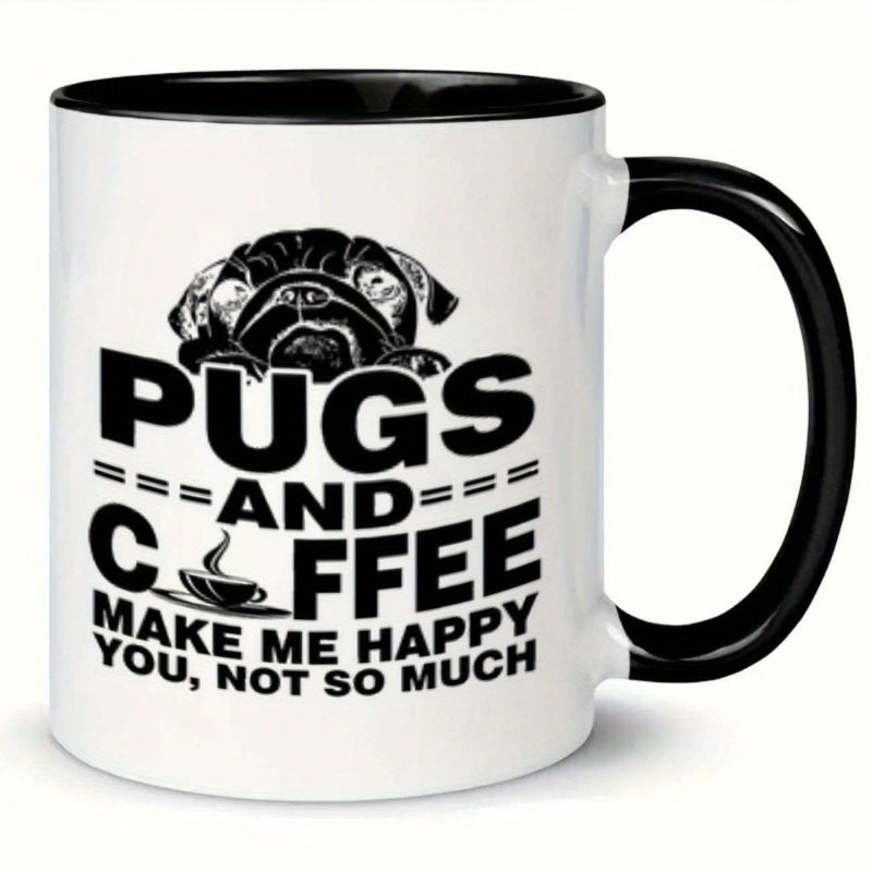 Tailorly Black Accent 11 oz Mug - pug