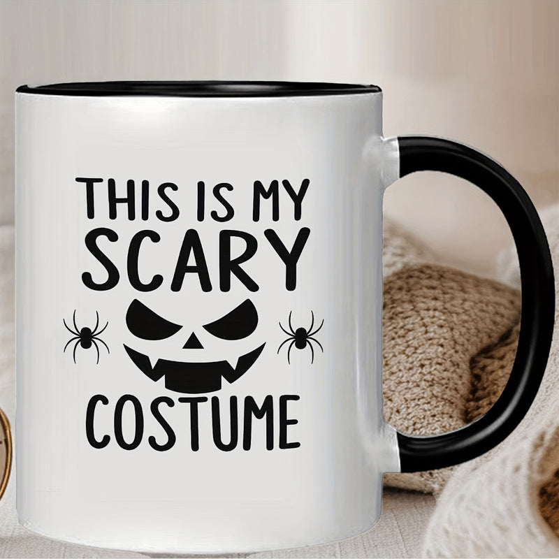 Tailorly Black Accent 11 oz Mug - scary costume with spider