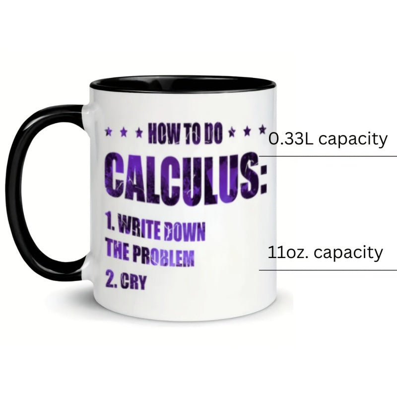 Tailorly Black Accent 11 oz Mug - calculus steps humorous text