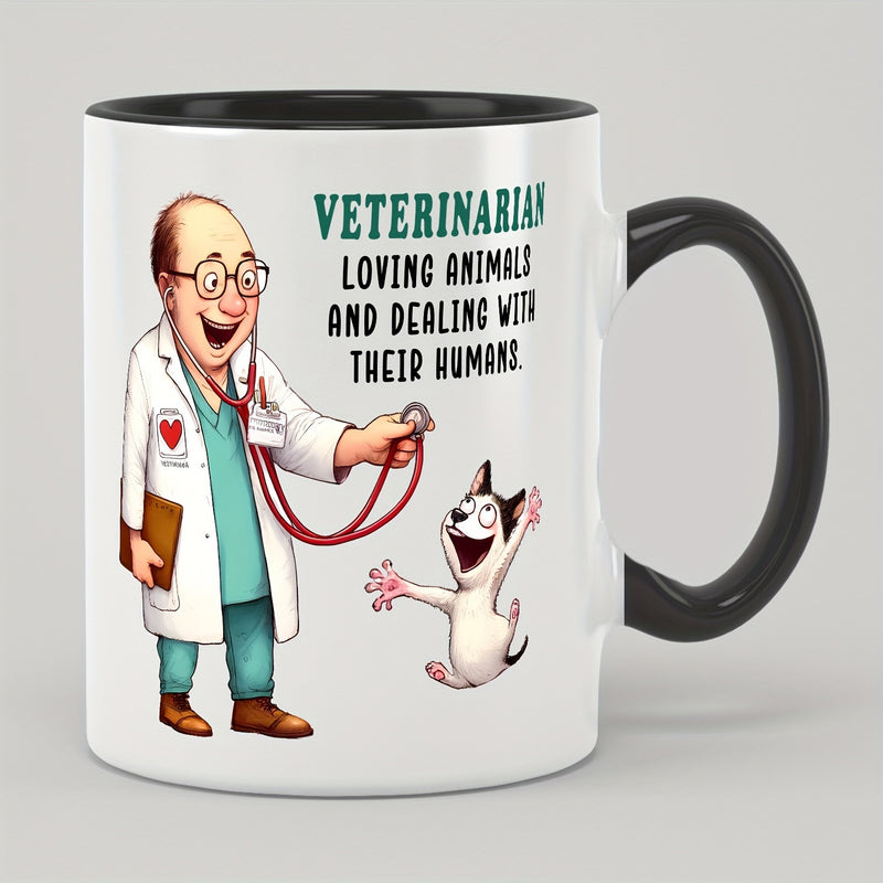 Tailorly Black Accent 11 oz Mug - veterinarian themed graphics