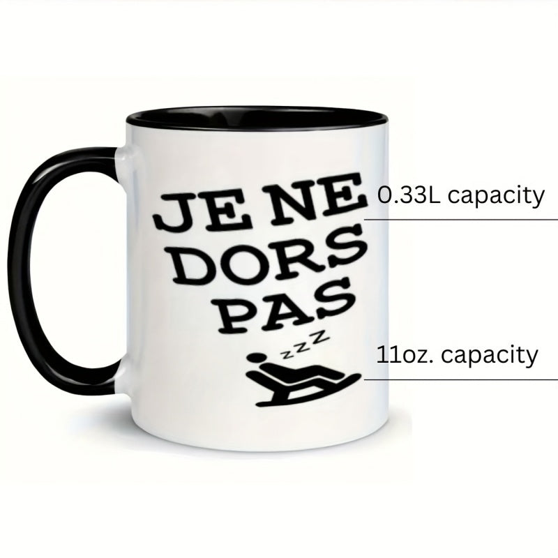 Tailorly Black Accent 11 oz Mug - text and illustration