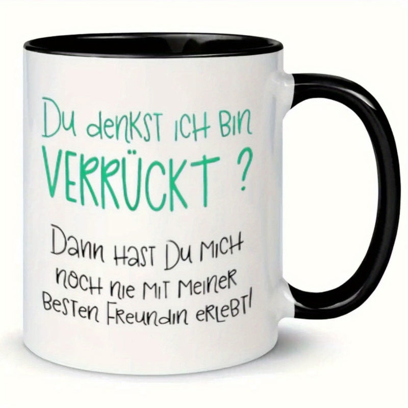 Tailorly Black Accent 11 oz Mug - text german quote