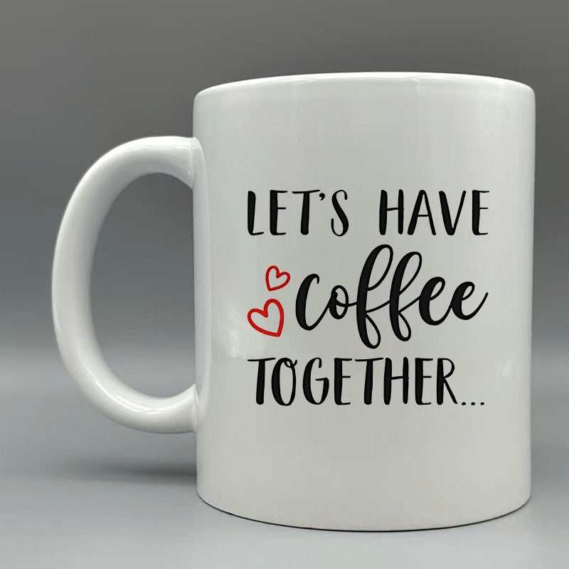 Tailorly White Ceramic 11 oz Mug - warm words