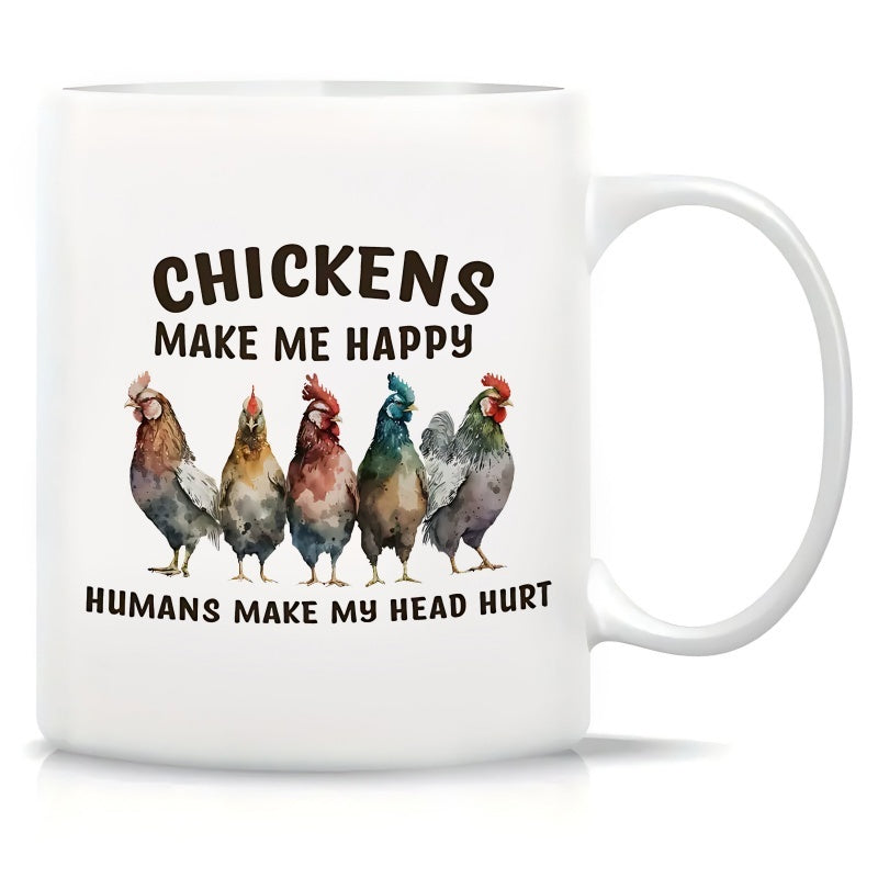 Tailorly White Ceramic 11 oz Mug - 1 daily reusable ceramic cup suitable as a birthday gift or anniversary gift and is for holding coffee tea or hot