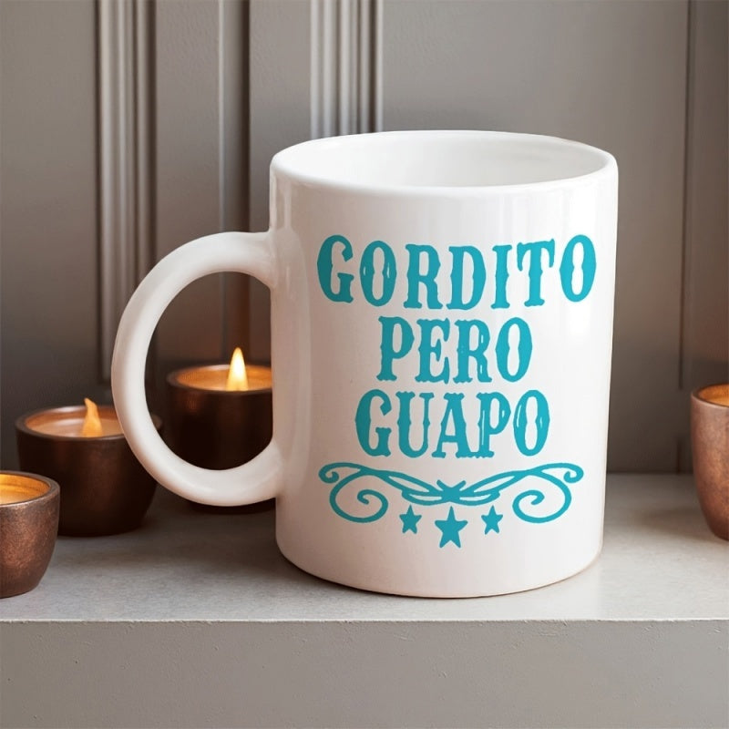 Tailorly White Ceramic 11 oz Mug - 1pc daily reusable drinkware ceramic cup suitable for christmas gifts birthday gifts anniversary gifts coffee tea hot