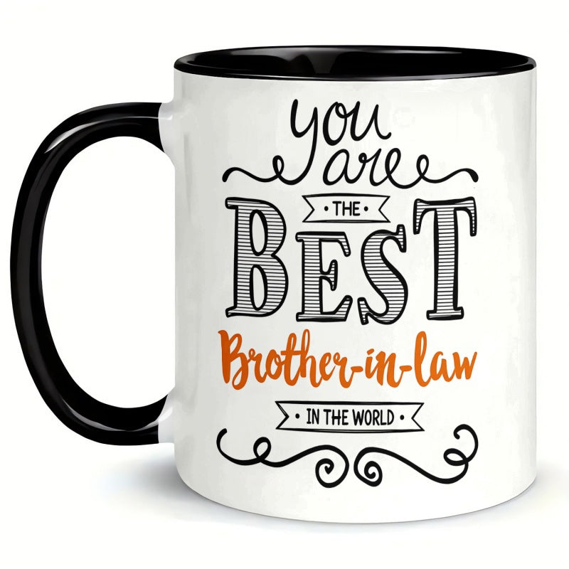 Tailorly Black Accent 11 oz Mug - best brother in law text