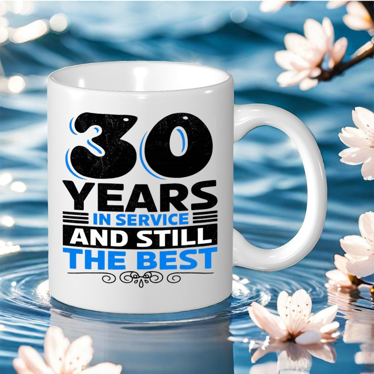 Tailorly White Ceramic 11 oz Mug - three remains