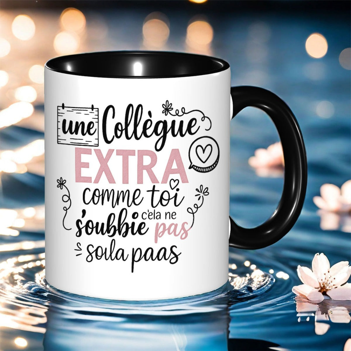 Tailorly Black Accent 11 oz Mug - handle print