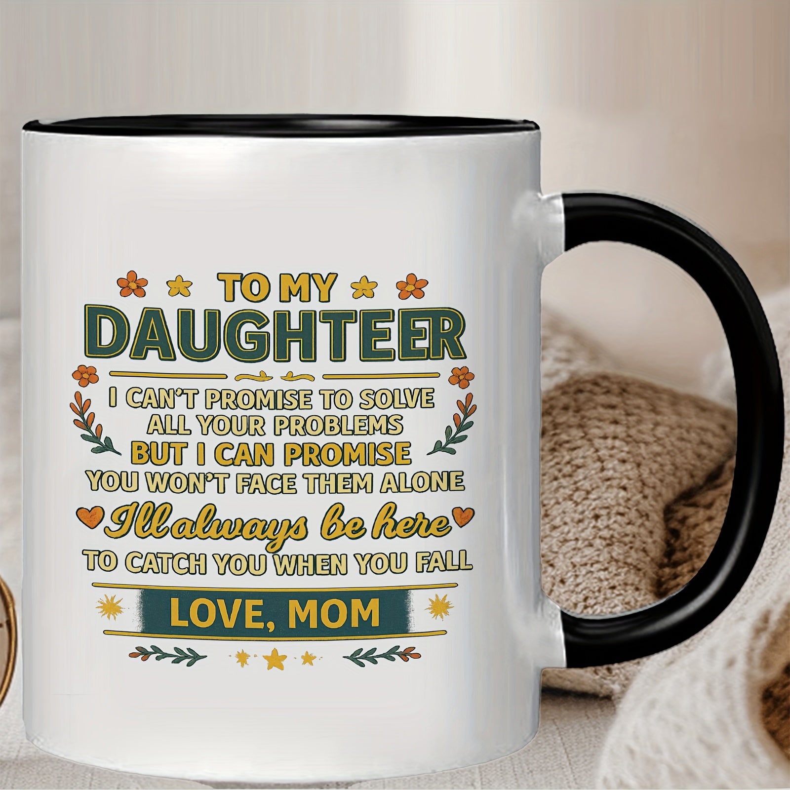 Tailorly Black Accent 11 oz Mug - uplifting messages， quotes