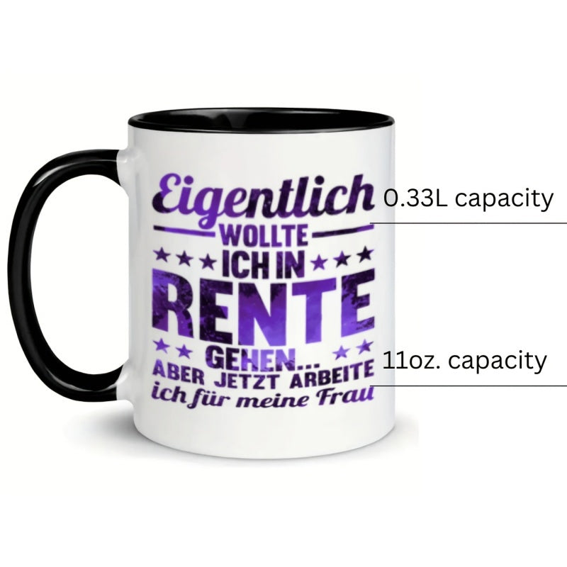 Tailorly Black Accent 11 oz Mug - text stars