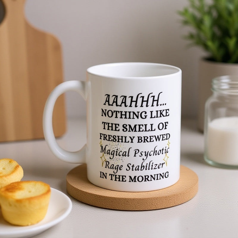 Tailorly White Ceramic 11 oz Mug - humorous design with sarcasm text