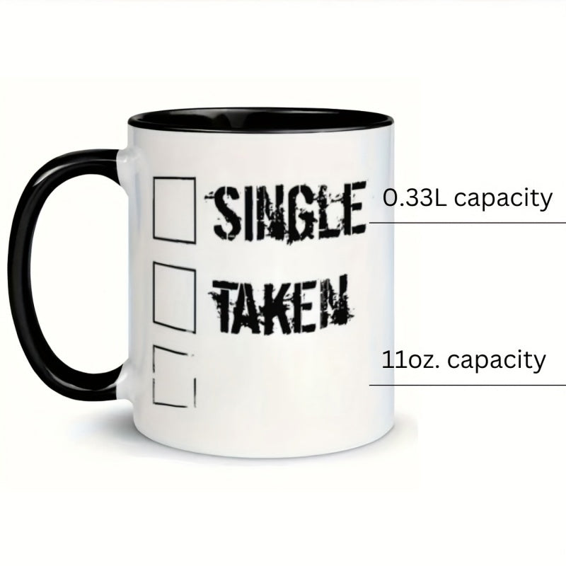Tailorly Black Accent 11 oz Mug - individual and couple mugs suitable for restaurants and businesses 11 ounces ideal for holiday birthday christmas and