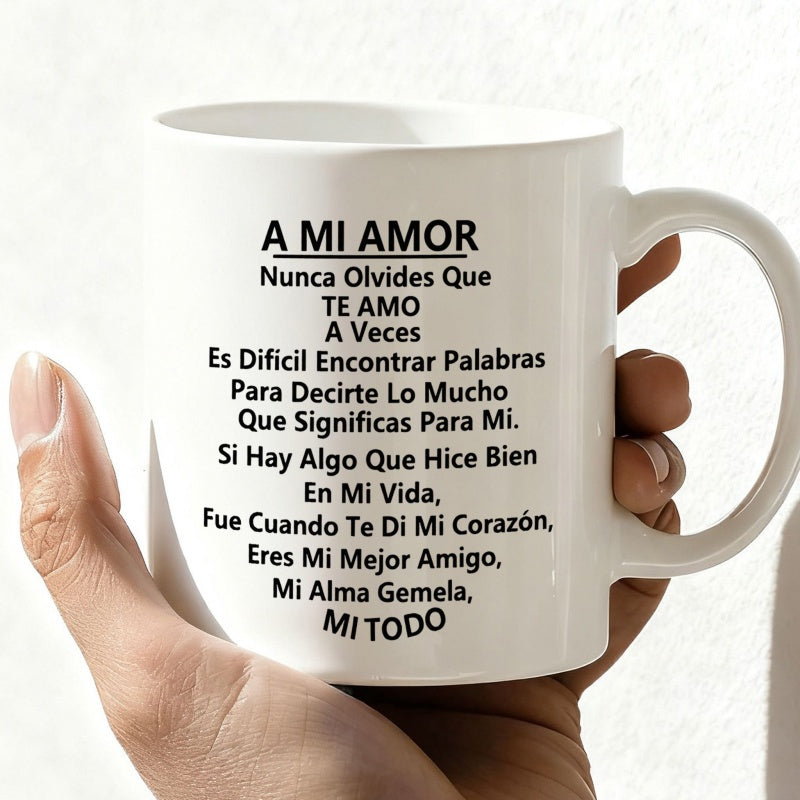 Tailorly White Ceramic 11 oz Mug - spanish or message