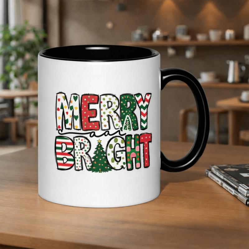 Tailorly Black Accent 11 oz Mug - festive design