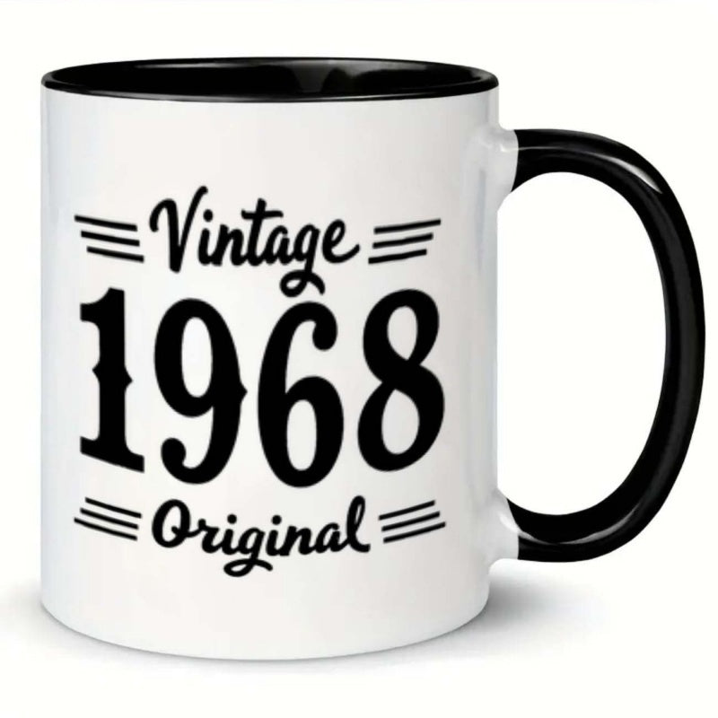 Tailorly Black Accent 11 oz Mug - vintage 1968 original funny text