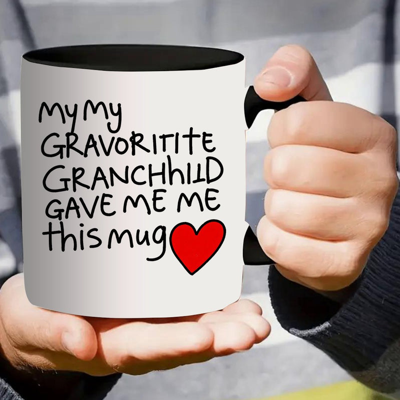 Tailorly Black Accent 11 oz Mug - mug featuring a was to me by grandchild its everyday use at home or showcasing love connections an ideal