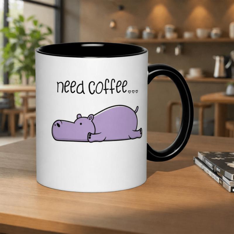 Tailorly Black Accent 11 oz Mug - a 11oz ceramic mug featuring a that coffee for an day this reusable cup showcases a spooky college students