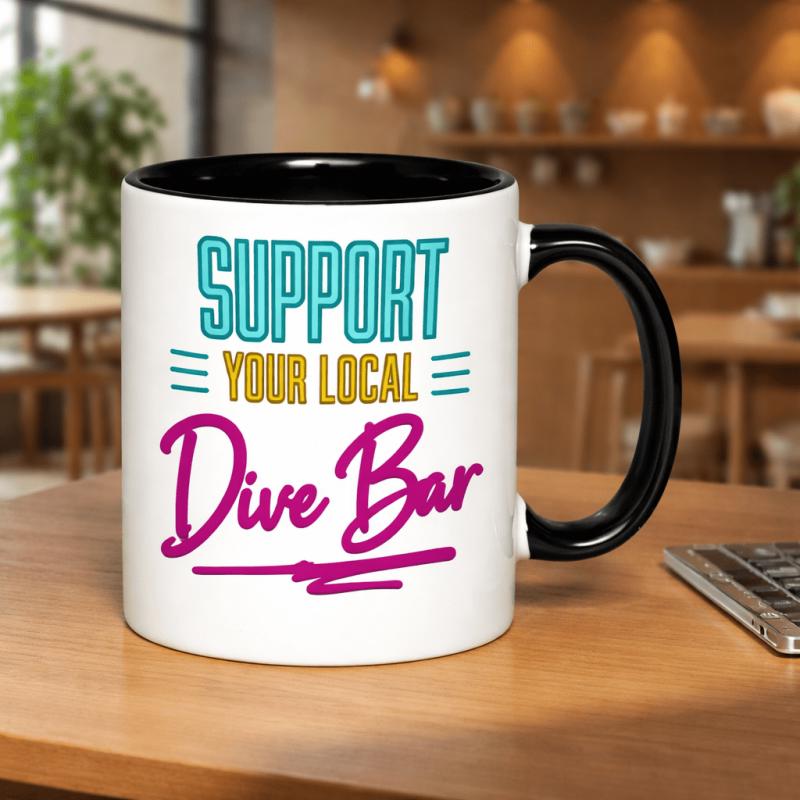 Tailorly Black Accent 11 oz Mug - abstract coworkers promotion text