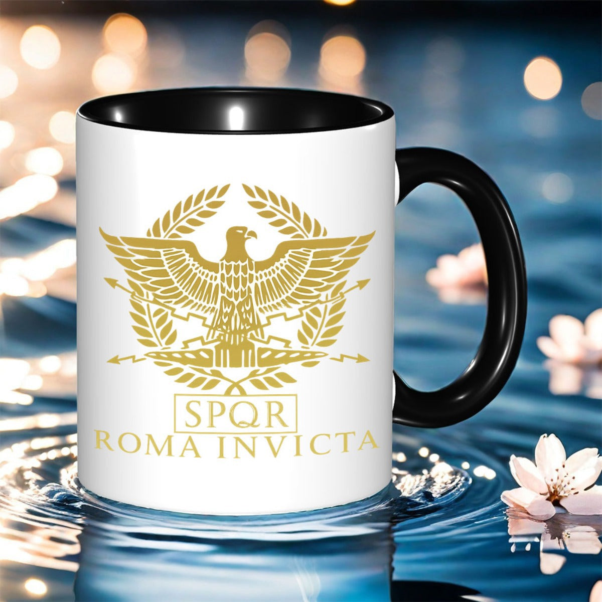 Tailorly Black Accent 11 oz Mug - roma print