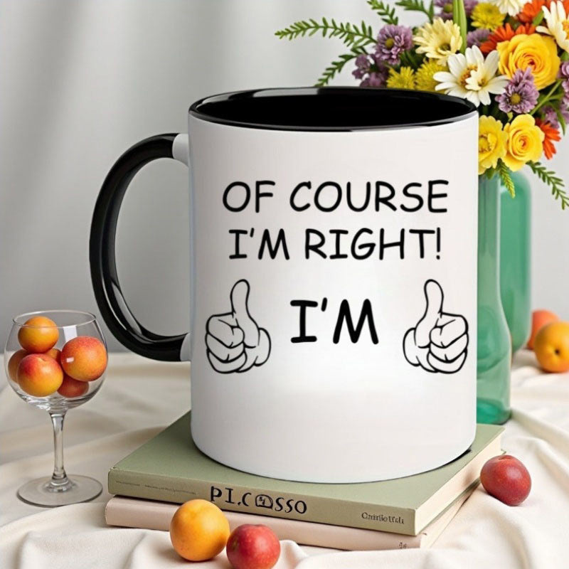 Tailorly Black Accent 11 oz Mug - customized name