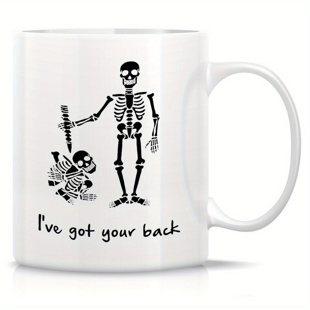 Tailorly White Ceramic 11 oz Mug - funny text "ive support help frienship"