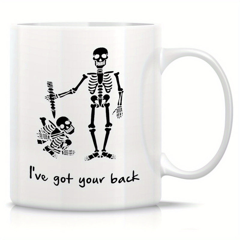 Tailorly White Ceramic 11 oz Mug - funny text "ive support help frienship"