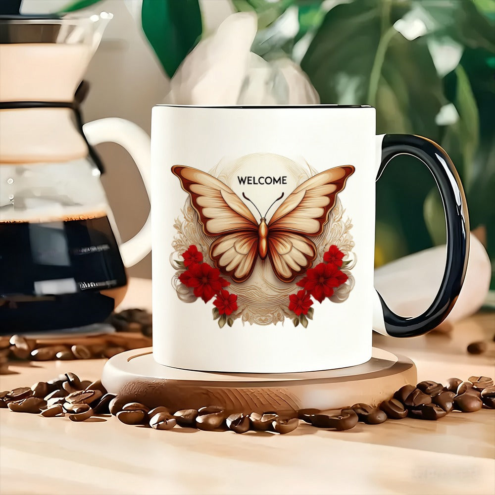 Tailorly Black Accent 11 oz Mug - mug featuring a and ideal for home or office use this elegant and artistic piece a wonderful gift for occasions