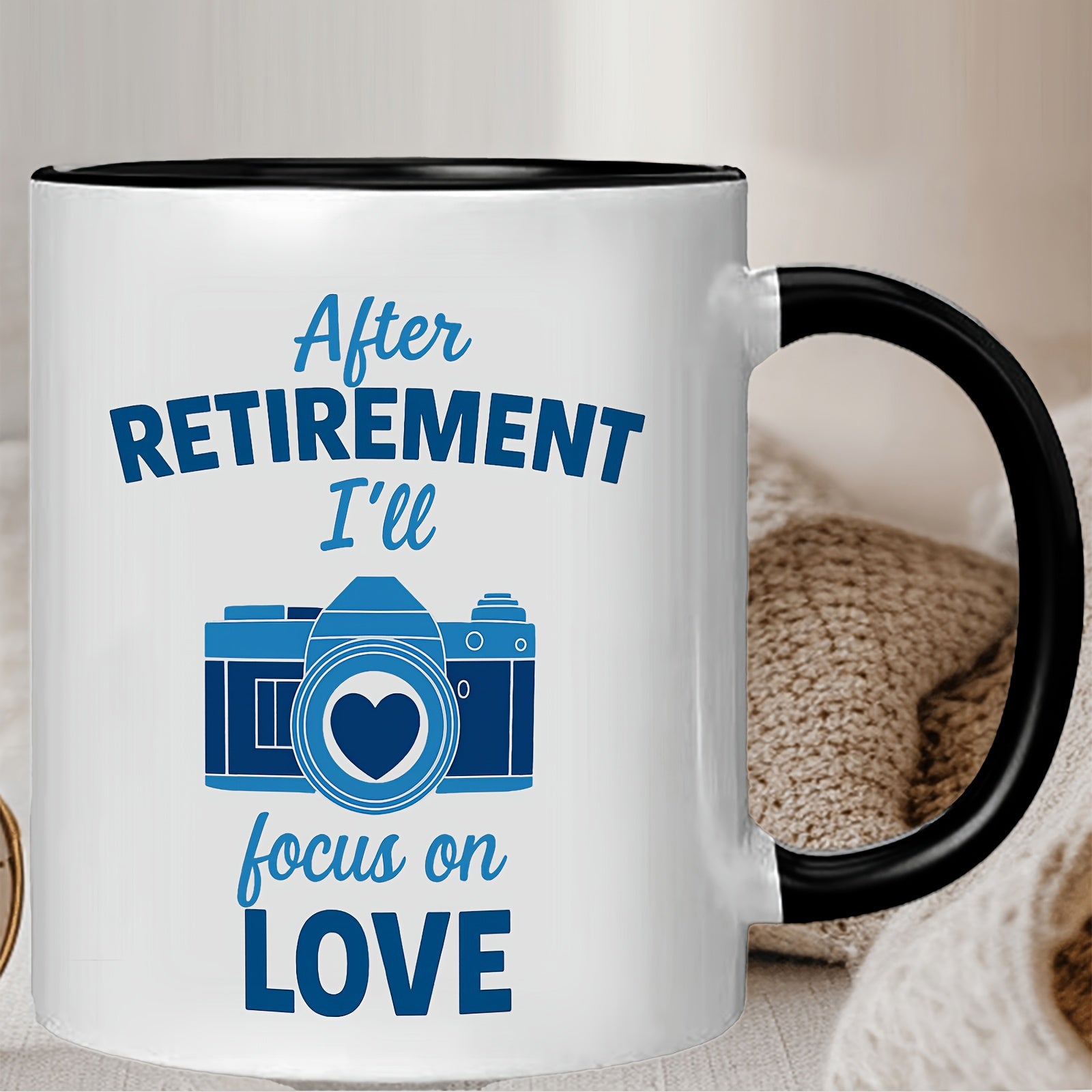 Tailorly Black Accent 11 oz Mug - after retirement ill love camera hearts design
