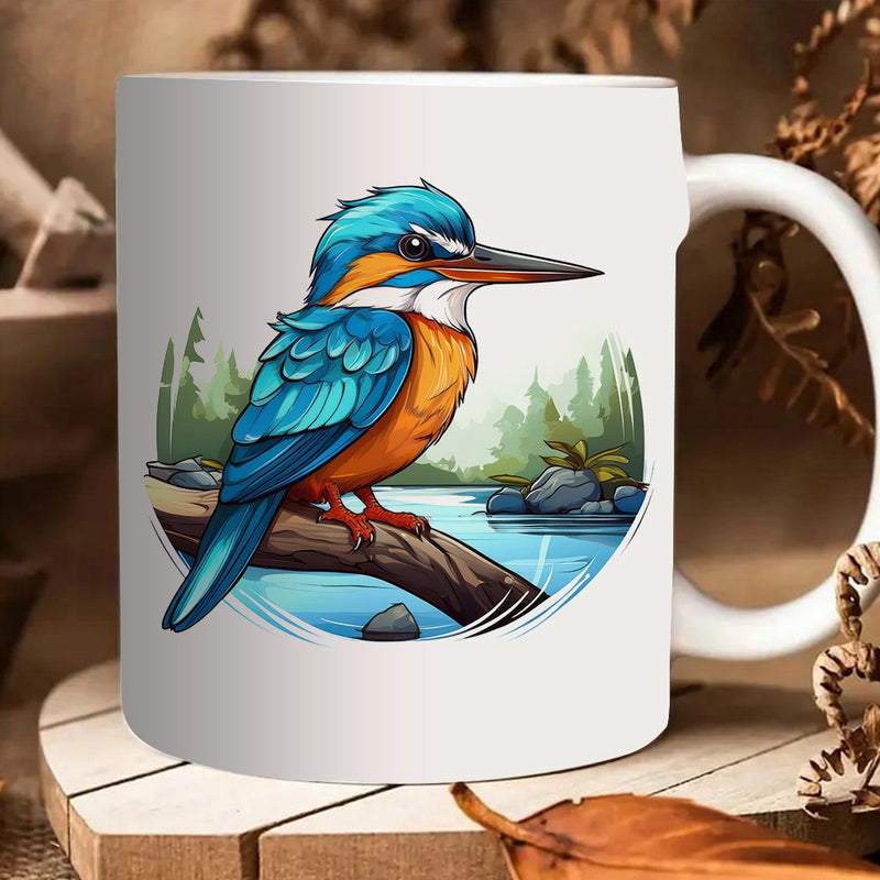 Tailorly White Ceramic 11 oz Mug - a single mug showcasing a with for nature artwork ideal for coffee or tea at home or outdoors a