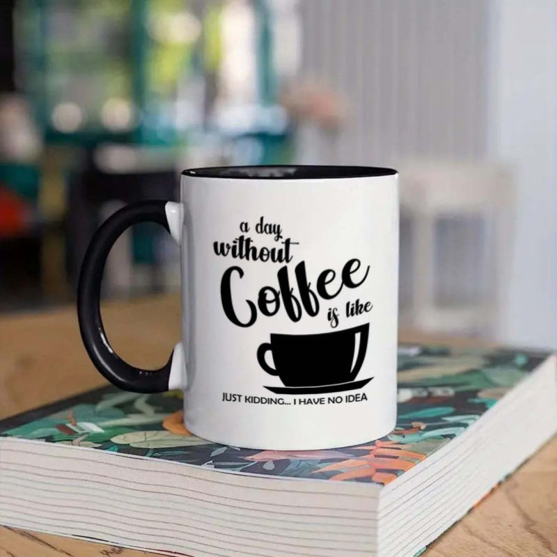 Tailorly Black Accent 11 oz Mug - 1pc 11 ounces suitable for holiday birthday christmas or _a747acbd68314bb4ad97c54347f78616