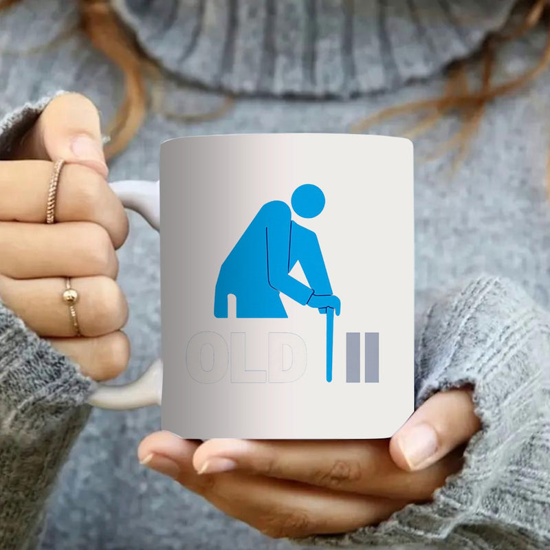 Tailorly White Ceramic 11 oz Mug - a single coffee mug with design ideal for everyday use at home or and a great has a smooth end and a